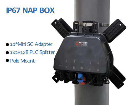 极安装空气不平衡NAP 8 - out SC/APC CTO 1X8 1X2分配器光纤盒Mini SC