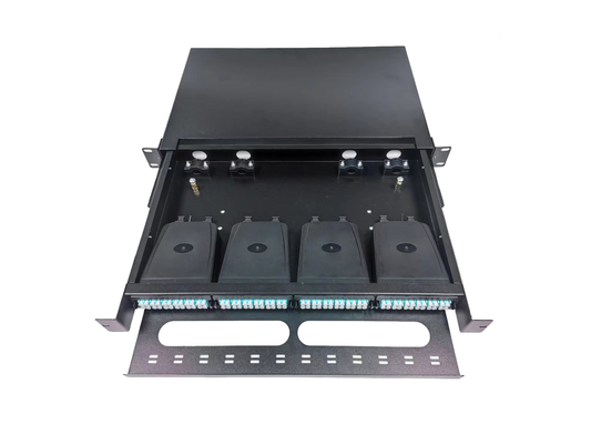 96光纤MPO MTP光纤补丁面板机框，用于数据中心高密度网络